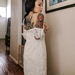 White lace dress